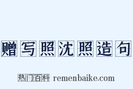 赠写照沈照造句是什么意思的图片